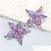 Boucles D'oreilles Lubov Star Metal Colorf Cristal Goutte De Haute Qualité Mode Strass Bijoux Accessoires Pour Femmes En Gros D Dhgarden Dhdil