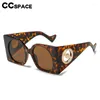 Óculos de sol 56765 feminino armação grande retangular óculos de sol marca Deign guarda-sol espelho moda gradiente cor óculos coloridos Uv400