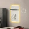 Vägglampa Thrisdar trådlös laddare LED -ljus med USB -port justerbart sovrum sovrum läsning spotlight sconce