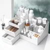Förvaringskorgar Makeup Organiser för kosmetisk låda Desktop smycken nagellacklådan container stor kapacitet skrivbord organisation 230807