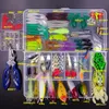 Appâts Leurres Ensemble de leurres de pêche mixtes Kit d'appâts souples et durs Minnow Metal Jig Spoon Tackle Accessoires avec boîte pour Bass Pike Crank LureSet 230807