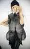 ファッションジャケットベスト女性ファーレザーコートベストアウターウェア衣料品アパレルブラックT230808