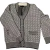 Fall Designer women sweater High-end luxury F letter full printed button cardigan Cardigan V-neck comfort and warmth