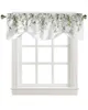 Curtain Watercolor Green Leaves Window Living Room Kitchen Cabinet Tie-up Valance Rod Pocket