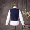 Conjuntos de ropa Niños de flores Traje de boda azul marino Niños P ograph Set Adolescente Fiesta de cumpleaños Vestido de esmoquin Niños Graduación Traje de escenario 230807