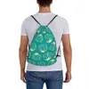 Torby szkolne guava kwiat zielone plecaki zwykłe przenośne buty sznurkowe buty z kieszonkowymi torbą Bookbag dla uczniów podróży 230807