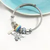 Bangle Fashion Words Tag Bee With Stone Shinny Bead Women 4 Colors Armband