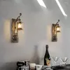 Luminária de parede antigo vintage madeira clara vidro americano restaurante bar mesa loja de roupas café e27 sutiã