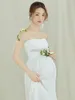 أمومة فساتين النساء الدعائم الفوتوغرافي الأمومة البيضاء الأنيقة أنبوب أنبوب أعلى لباس الحمل استوديو صورة صور صور HKD230808