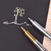 Malowanie długopisów 6pcllot DIY Metal Waterproof Stały marker farby Sharpie Gold and Silver 15 mm Student Supplies Craftwork Pen Farba 230807