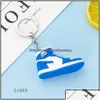 Shoe Parts Accessories Keychains Fashion New Style Stereo Sneakers Button Pendant 3D Mini Basketball Shoes Model Soft Plastic Decoration