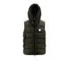 Hat Zipper Hidden Letters Design Mens Down Vest Chest NFC Badge men gilet Winter Hooded puffer vest Asian Size M--3XL247o