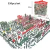 Figure militari Soldati Set blocchi di costruzione Doll Action Figures Sand table model Toys Plastic Collective Model toys Per bambini Regalo militare 230808