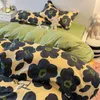 Sängkläder set blommor set ingen fyllning kawaii täcke täcker platt platta kuddfas mjuka sängkläder enstaka full sovsal hemtextil