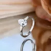 Wedding Rings ATTAGEMS D Color 1 5CT Ring for Women Soild 18K 14K 10K White Gold Bridal set Engagement Fine Jewelry 230808