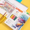 Målning Pennor Deli Watercolor Pencil 12 24 36 Color Drawing Pen Art Set Children Barn Sketching Water Kit 230807