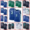 Personalizado homens mulheres jovens crianças Dallas''Mavericks''Kyrie Irving Luka Doncic Jersey Basquete 2 77 2022 City Fans Camisa Verde Branco Jerseys