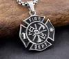 Pendentif Colliers BADGE POMPIER COLLIER BIJOUX CHAÎNE