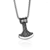Подвесные ожерелья Rechicgu Vintage Mens из нержавеющей стали цепей викингов викингов из Lun Cross Talisman Axe Accessories Accessories Charm Jewelry