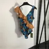 Fato de banho feminino Biquíni Designer de roupa de banho Praia Maiôs de leopardo estampado Ruffle Halter One Piece Maiô moda saia fina Designers de roupas de banho femininas