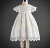 Vestidos de menina Ma Gaun Bayi Perempuan Bayi Baru Lahir 0-2 Gaun Putih Pesta Ulang Tutu Renda para Anak Perempuan
