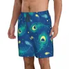 Shorts masculinos voando pavão penas padrão secagem rápida natação para homens roupa de banho maiô calção de banho roupa de praia