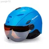 Skihelme MOON Mann Frauen Beruf Halbbedeckter Skihelm Integral geformter Sport-Schnee-Ski-Moto-Snowboardhelm mit Schutzbrillen-Maskenabdeckung HKD230808