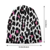 Berets Leopard Print Bonnet Hat Knitted Cool Autumn Winter Outdoor Skullies Beanies Unisex Adult Summer Warm Dual-use Caps