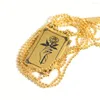 Anhänger Halsketten Halten Rose Blume Rechteckige Halskette Edelstahl Überzug 18 Karat Gold Perlen Kette Choker Frauen Schmuck Party Geschenk