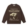 Herrtröjor harajuku händer Cross Letter Print Vintage Ropa Hombre Pullover For Men baggy y2k Pull Homme Sticked Clothes Ordized 230807