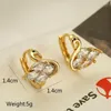 Hoop Earrings BUY 2023 Trendy Gold Color Delicate Cute For Women Fashion CZ Zircon Party Jewelry Female Accessories