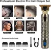 Hair Trimmer T9 LCD Electric Hairdresser Oil Shaving Head Electric Pusher Carving Electric Pusher Clipper Hair Precision Trimmer for Men Care 230808