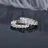 Hoop Huggie IOGOU Hoops 100% 925 Sterling Silver Real 3mm Stud Earrings For Women Sparkling Jewelry Gifts with GRA Certificate 230808