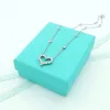 Mode Peach Heart Necklace Designer Women's Diamond Pendant Girl Valentine's Day 18K Gold Jewelry Gift Factory Wholesale Jvyy