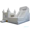 Commerciële Trampolines Bruiloft Witte Bouncy Opblaasbare Springkasteel Waterglijbaan met Ballenbak Witte Bounce House Combo