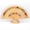 Продукты китайского стиля деревянные складные вентиляторы испанский танцевальный вентилятор винтаж цветочные печати