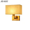 Wall Lamp Nordic LED Fabric Decor Lights Chinese Living Room Bedroom Bedside Sconces E27 Light Black/Gold Home Lighting