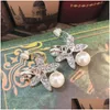 Earrings Necklace Pearl Crystal Butterfly Earring Set For Woman Fashion Queen White Red Luxury Dinner Jewelry Drop Delivery Dhgarden Dhnet