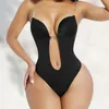 Intimo elasticizzato e modellante da donna Backless Ladies One Piece Body snellente senza cuciture Completo da donna con reggiseno in nylon Controllo della pancia Shapewear