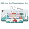 Clavier mécanique filaire/sans fil XVX M84 Coral Sea Clavier de jeu compact à 84 touches remplaçable à chaud RVB rétroéclairé personnalisé Gateron HKD230808