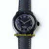 ZF Top version Fifty Fathoms 5015-11C30-52A Sapphire PVD Dark Knight Black Dial Cal 1315 Reloj automático para hombre Correa de lona Designe288H