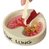 Pink Lung Ashfray Ceramic Harts Cigar Ashtray Unique Creative AshTray for Men Women Desktop Decoration Smoking Arts Gifts HKD230808