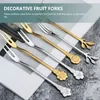 Dinnerware Sets 10 Pcs Forks Cake Fruit Stainless Steel Flatware Multi-function Appetizer Dessert Toddler