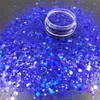 Nail Glitter 10gBag Iridescent Art Sequins Holographic Laser GoldSilver Colorful Powder Sparkly Hexagon PET Safe Chunky Flakes 230808