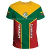 Herr t-skjortor 2023 Litauen flaggskjorta män sommar Honduras emblem tryckning modedesign rolig fotboll o ncek hrvatska t-shirt