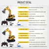 ElectricRC Car 124 RC Construction Toys 24GHz Remote Control Digger Excavator with LED Sound 230807