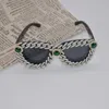 Baroque Oval Sunglasses Women Crystals Sexy Girls Sun Glasses Rhinestone Girls Shades for Party Halloween Xmas Oculos De Sol L230816