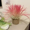 Dekorative Blumen, 1 Stück, für Zuhause, kreativer Farbverlauf, rosa Simulation, Weizensämling, Seil, Topfpflanze, Büro, Tischplatte, minimalistisches Ornament