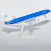 Aircraft Modle Metal Aircraft Model 20cm 1 400 Mcdonnell Douglas Md-11 Metal Replica Alloy Material With Landing Gear Collectible Toys Gift 230807