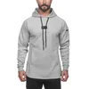 Herrtröjor Muskelbröder Trend Sports and Leisure Hooded Sweater Cotton Fitness Jacket Outdoor